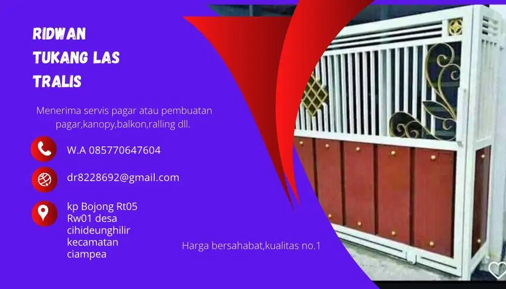 Jasa pembuatan pagar besi dan servis