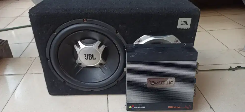 Subwoofer Pasif JBL GT Series 12 inci plus Power monoblok Nego