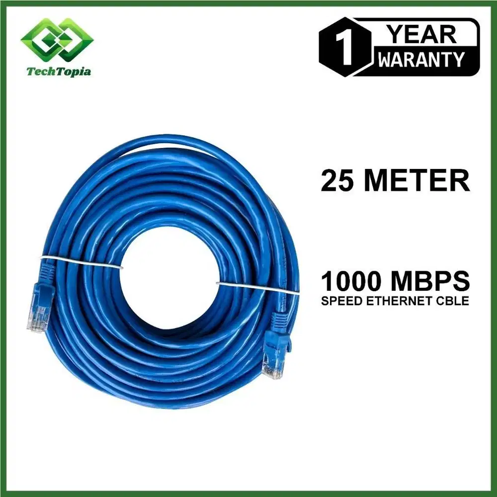 TENSINCOM Kabel LAN RJ45 CAT6 CAT5E Ethernet 25M