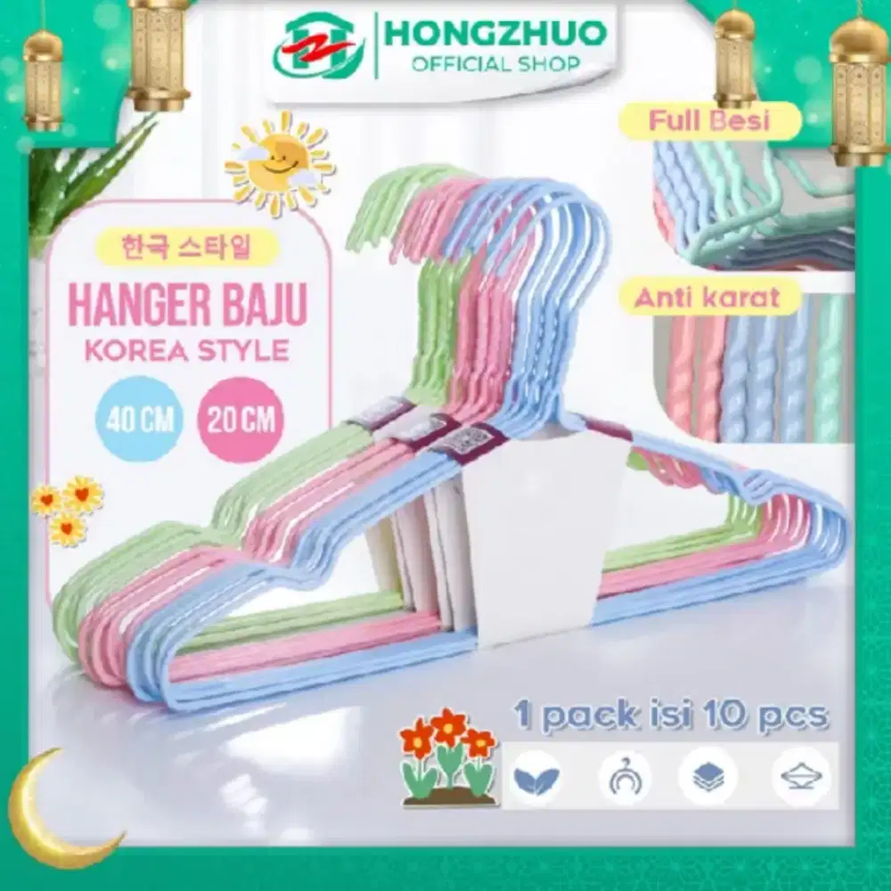 Cod gantungan baju stainless 10pcs