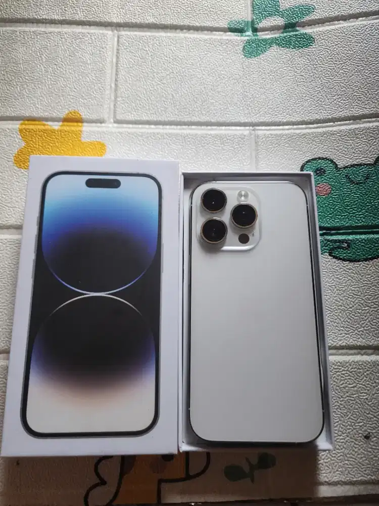 Iphone 14pro 128gb ex ibox warna silver
