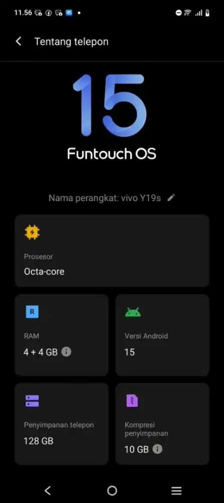 HP VIVO Y19S siap pakai