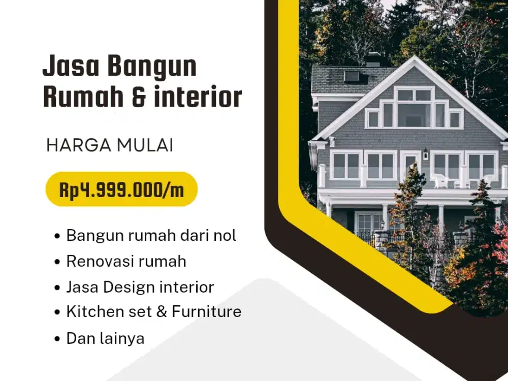Jasa Bangun Rumah dan Design Dari Nol Jakarta • RAB Transparan