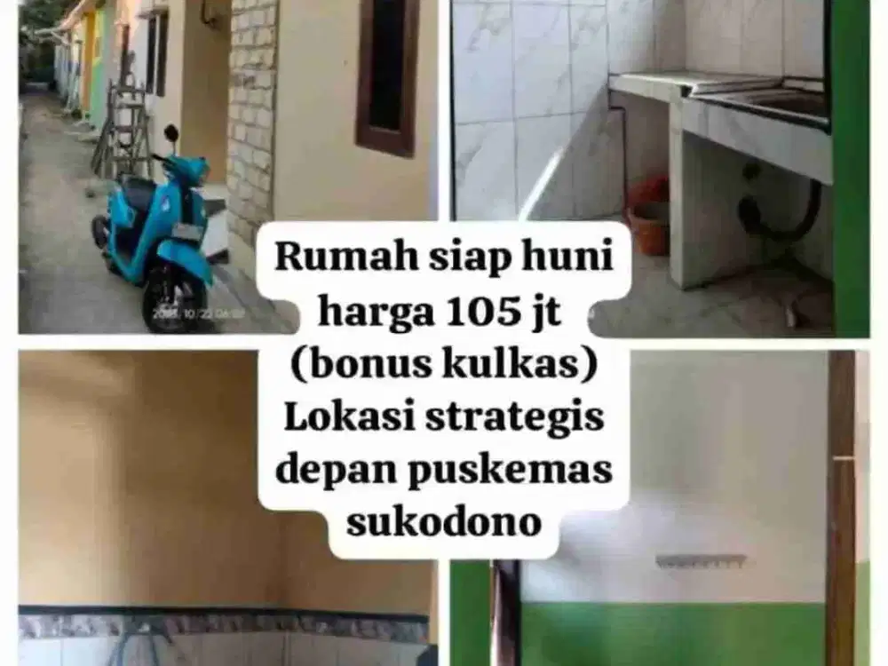 Rumah baru siap huni Kebonagung Sukodono hanya 105 jt