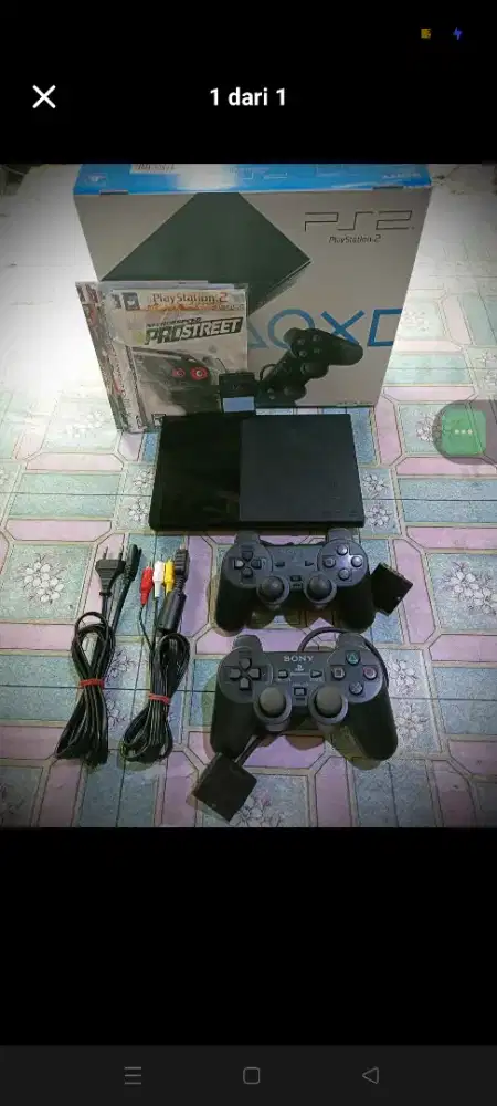 Ps2 slim kaset fullset (bekas)