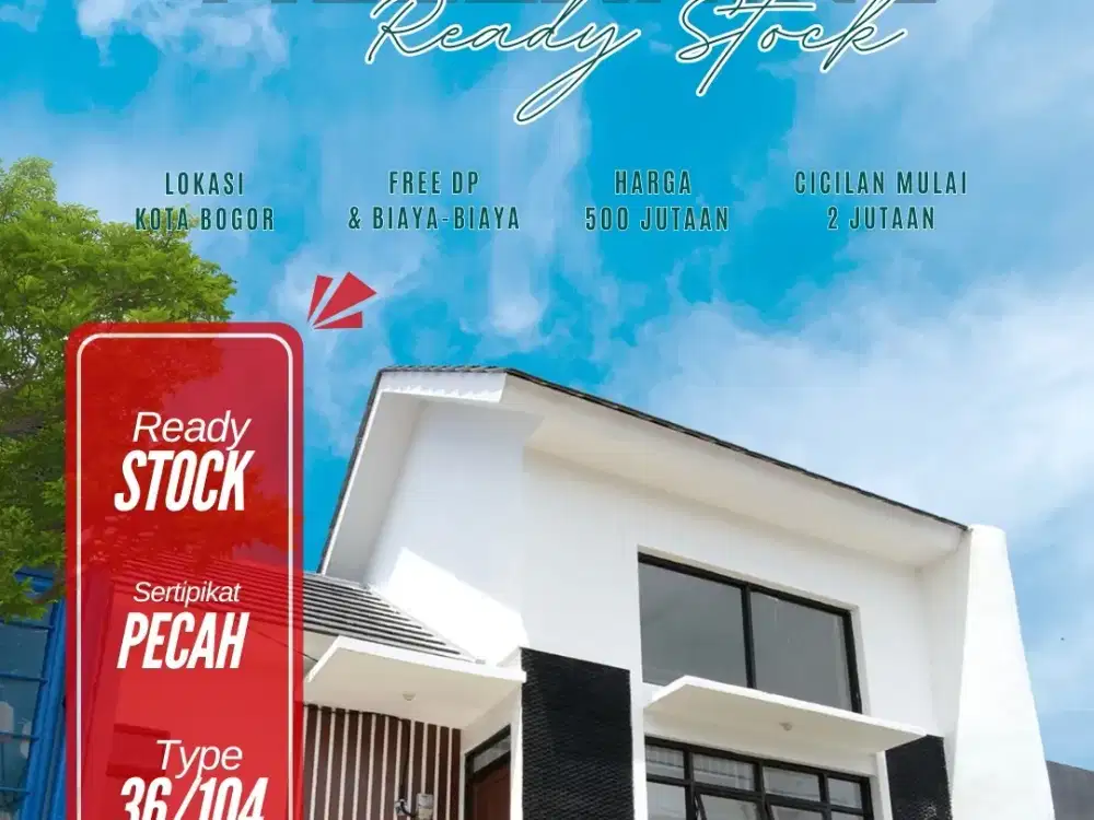 RUMAH NEW LUAS TYPE MEZZANINE READY STOK SIAP HUNI DI KOTA BOGOR