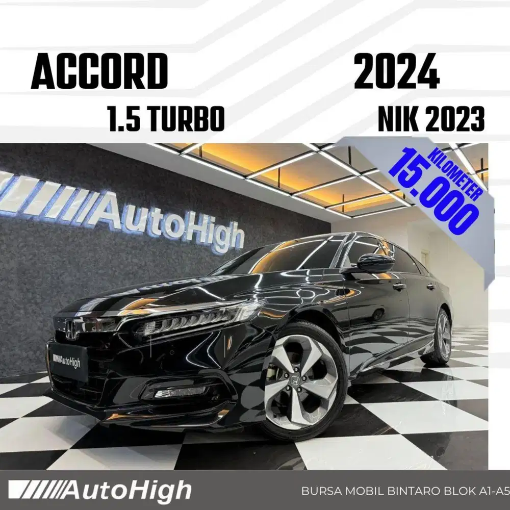 DP10% [Km15.000] Accord Sunroof Turbo 2023 Black Reg 2022 #AUTOHIGH