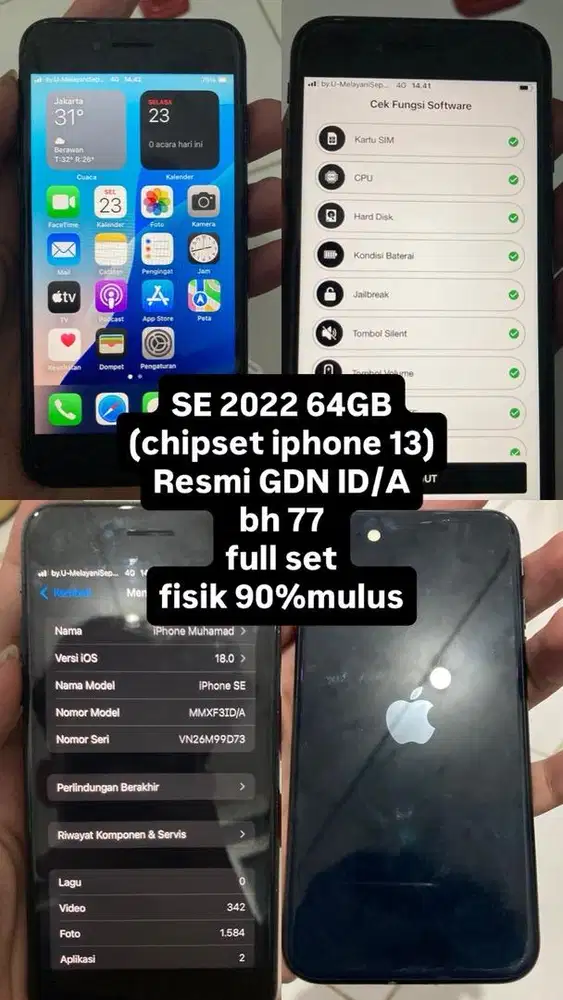 iphone SE 2022 ID/A RESMI GDN 64GB