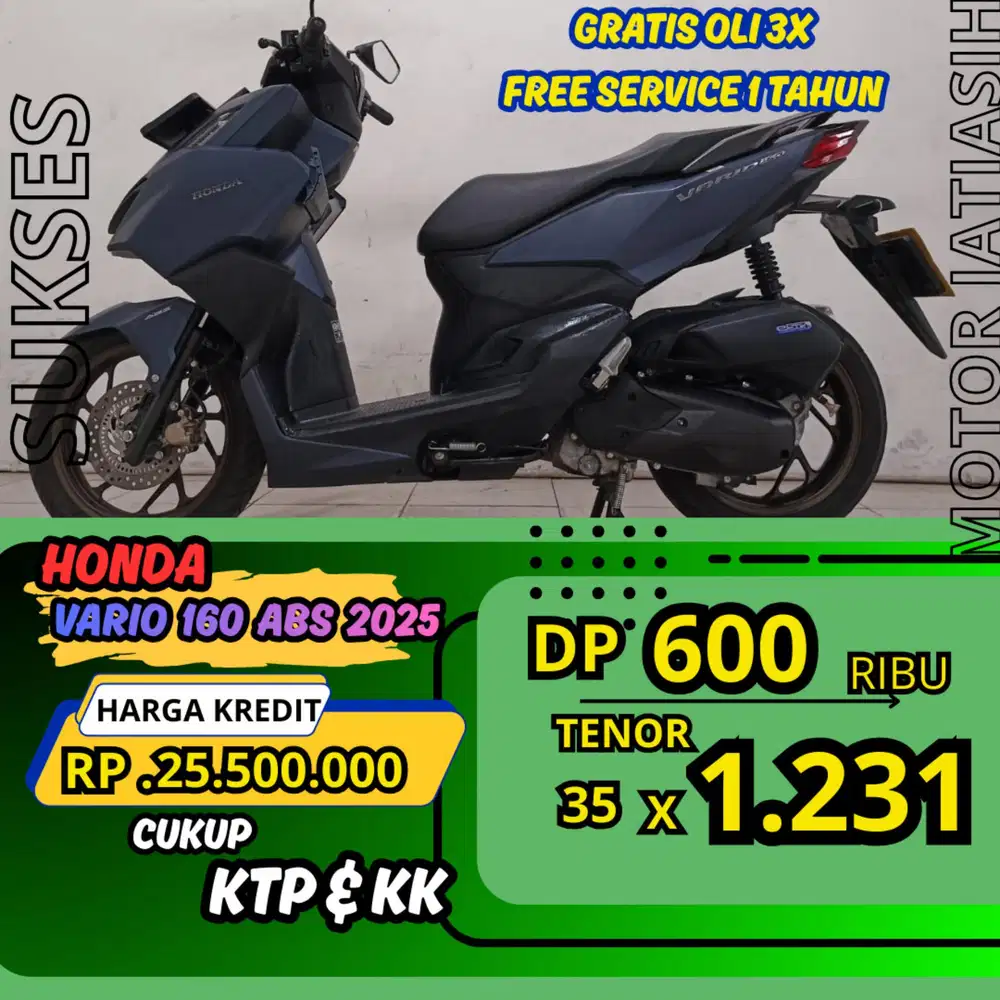 PROMO DP MURAH HONDA VARIO 160 ABS 2025 DP 600 RIBU BISA CASH/KREDIT