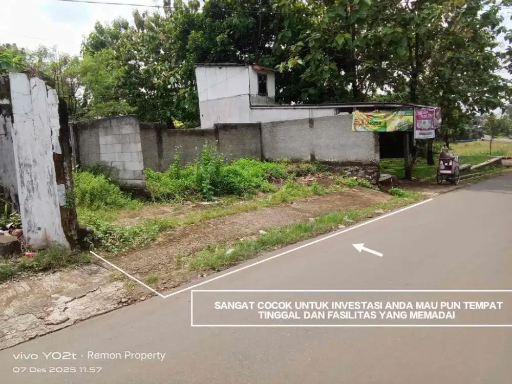 TANAH MURAH SUDAH PAGAR SEKELILING SUASANA ASRI DESA DI JALAN RAYA UTAMA PABUARAN CANDALI BOGOR