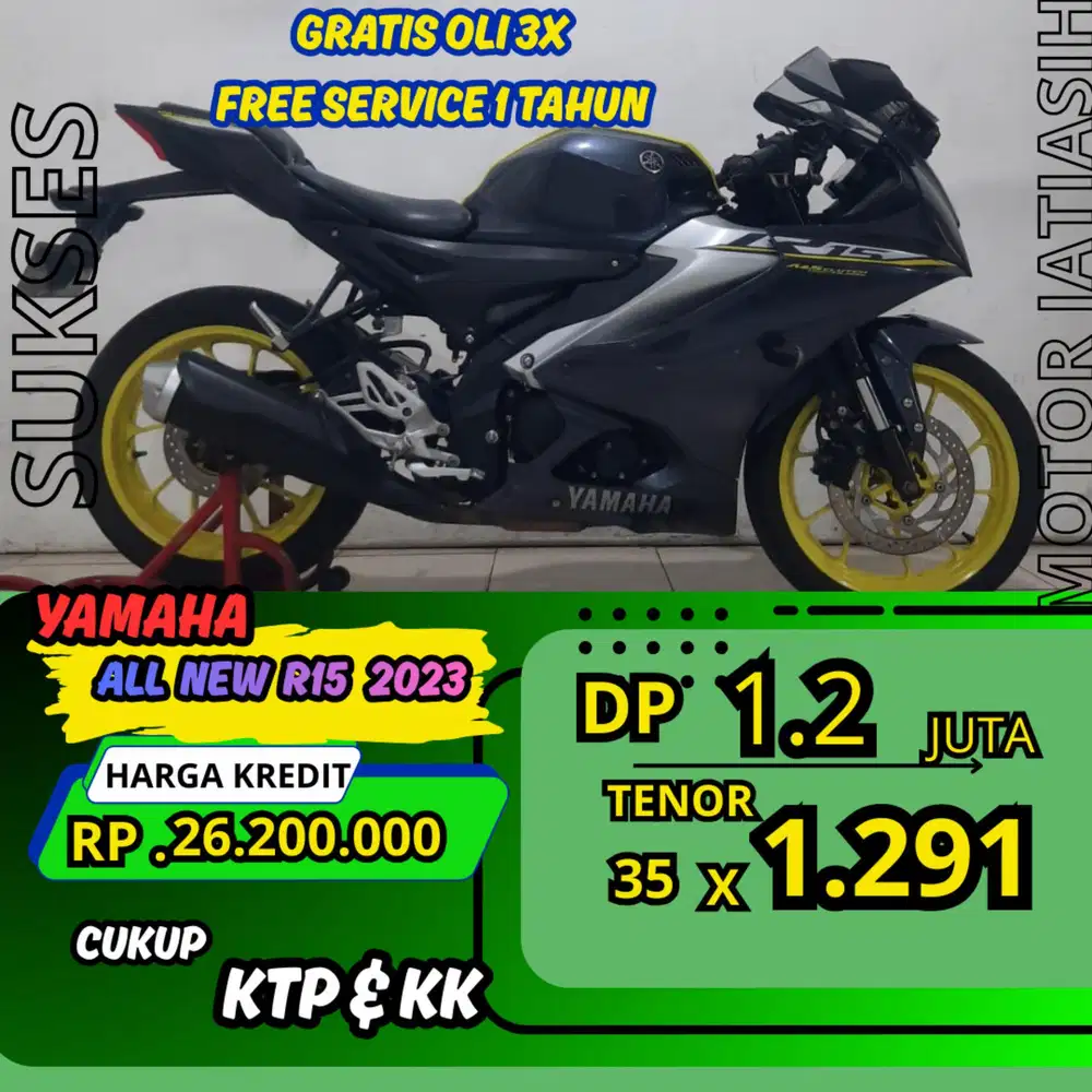 PROMO DP MURAH YAMAHA ALL NEWR15 CON 2023 DP 1.2 JUTA BISA CASH/KREDIT