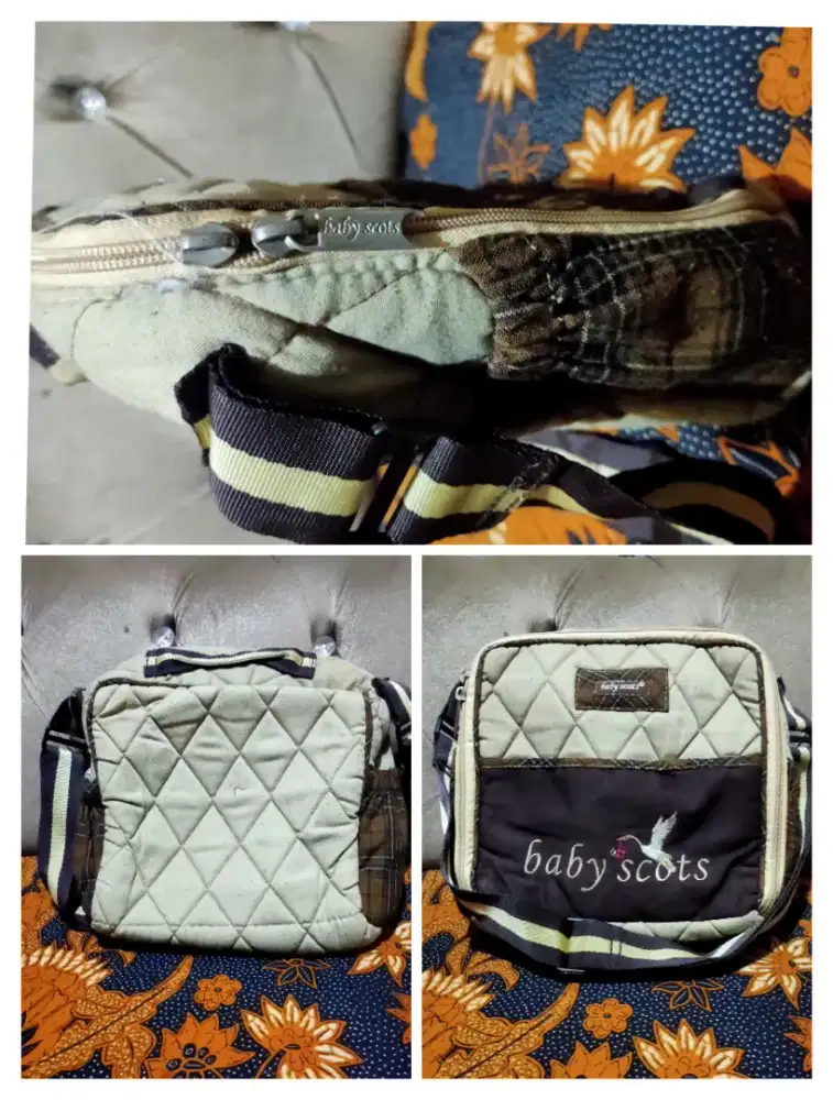 Tas Bayi Baby Scots Embroidery Simple Bag