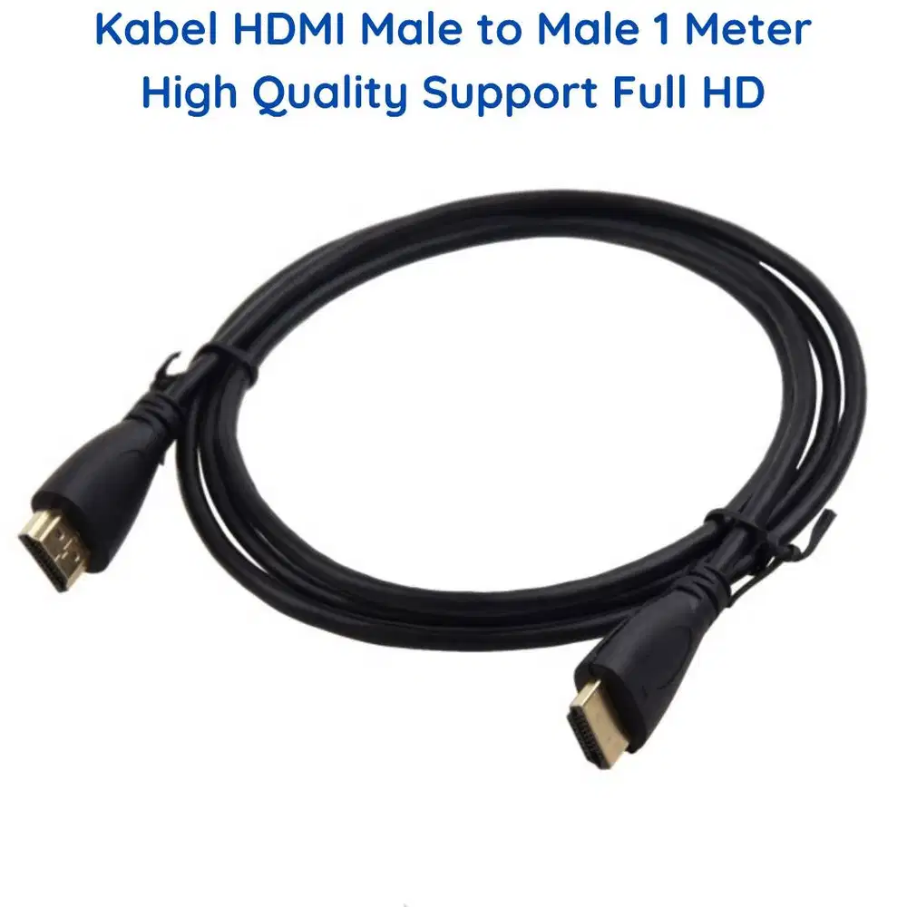 Kabel HDMI to HDMI 1 meter High Quality Support Full HD TV 3D Blu-ray