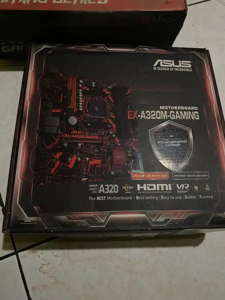 1 Set( Mobo A320M, Proc A10 9700, Ram Geil Potenza 4x2,Nvme Ssd 128gb)