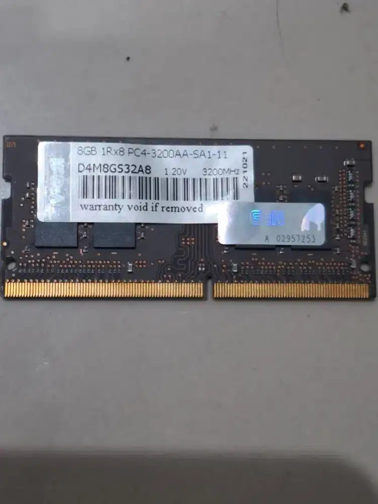 Ram laptop 8gb ddr4 Vgen 3200mhz seken cabutan normal