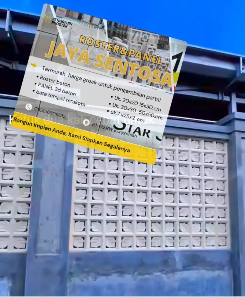 Pagar roster minimalis