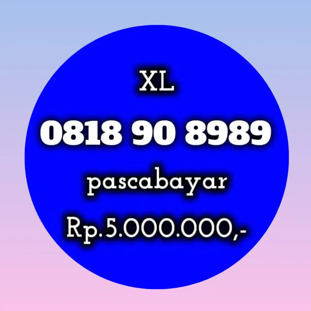 NOMOR CANTIK XL 90 8989