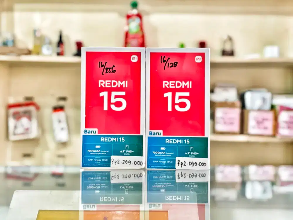 REDMI 15 8/256 NEW SEGEL TERMURAH GARANSI RESMI 15 BULAN