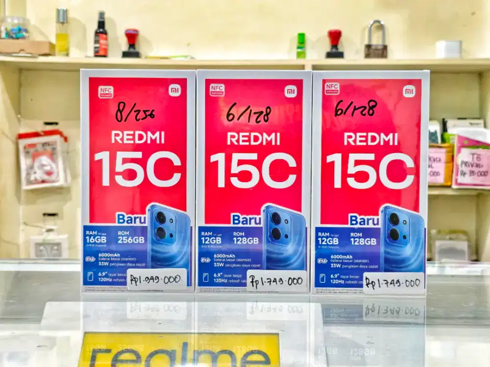 REDMI 15C 8/256 NEW SEGEL PROMO TERMURAH GARANSI RESMI 15 BULAN