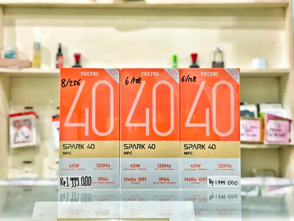 TECNO SPARK 40 8/256 NEW SEGEL PROMO TERMURAH GARANSI RESMI 13 BULAN