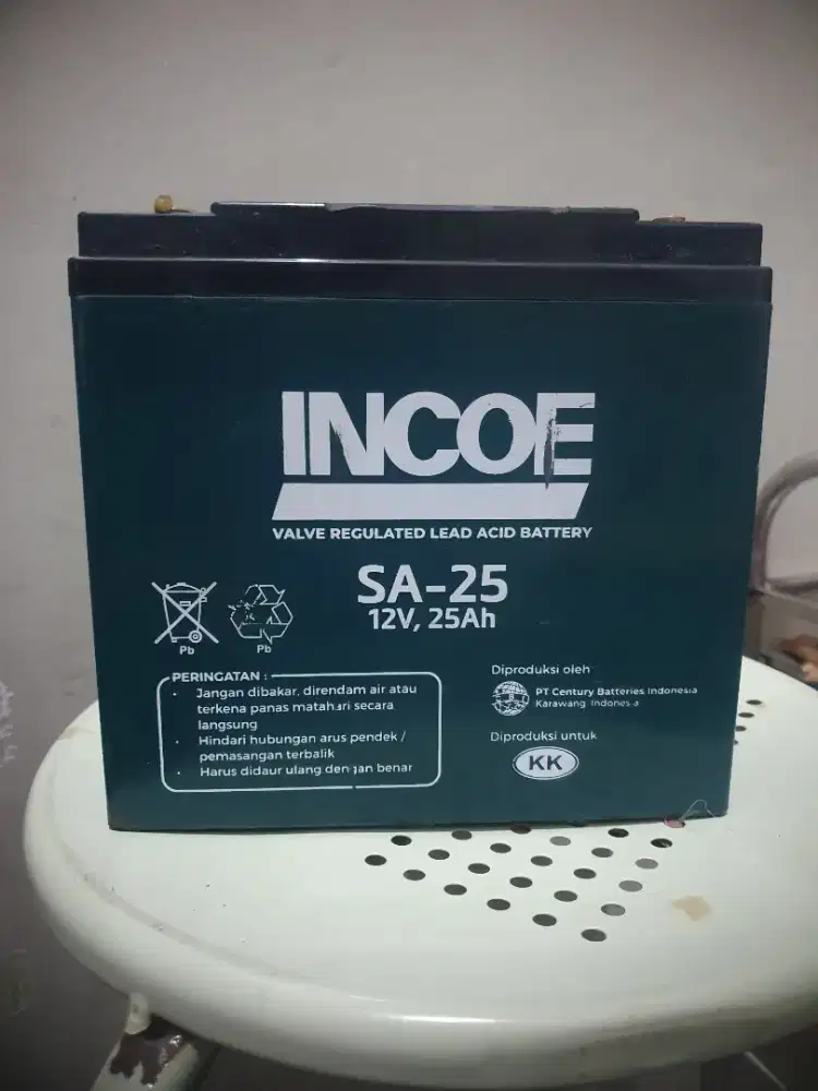 Batre bekas motor listrik 12V-25Ah