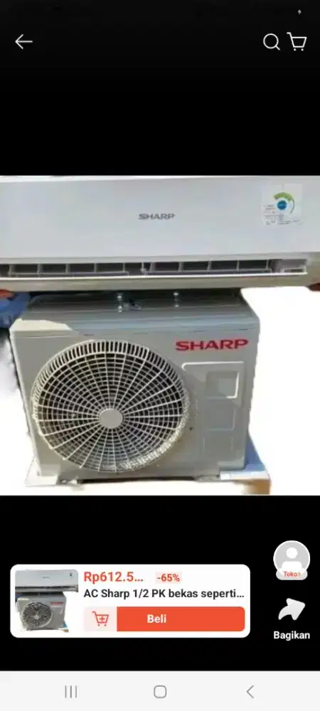 Jual AC MERK SHARP 1/2PK