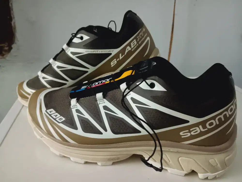 Salomon XT-6 Recut 'Wren Kangaroo' sneakers. 