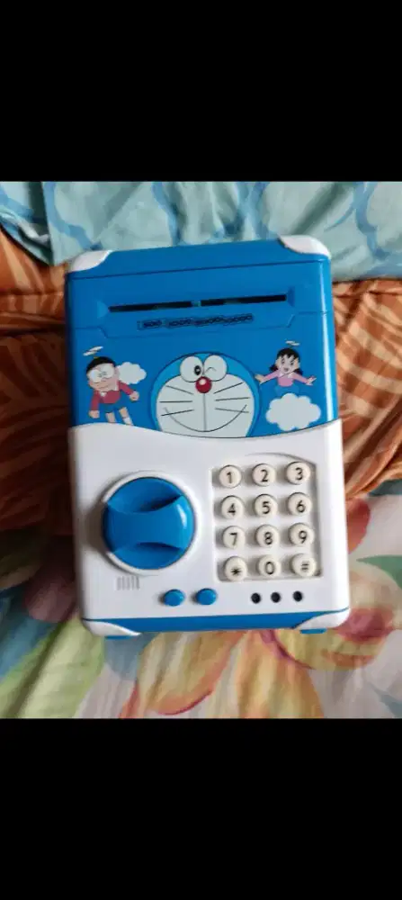 Dijual Mainan mesin ATM Celengan Doraemon