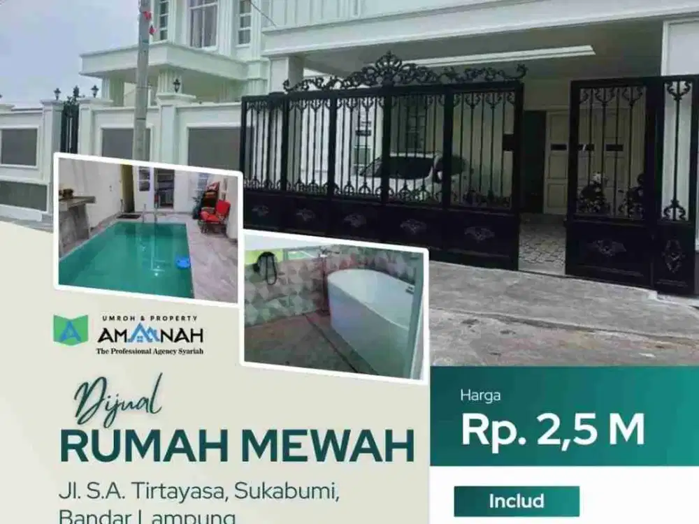 RUMAH MEWAH DIJUAL MURAH DI SUKABUMI BANDAR LAMPUNG