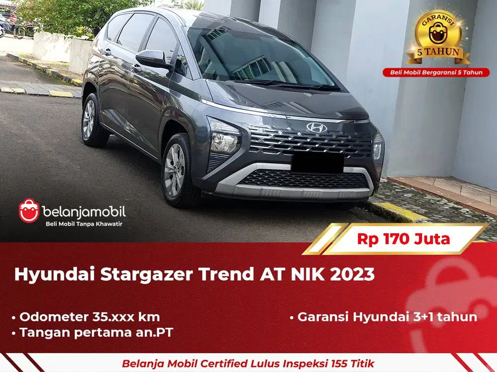[ GARANSI 5TH ] Hyundai Stargazer Trend AT Abu 2023 2024