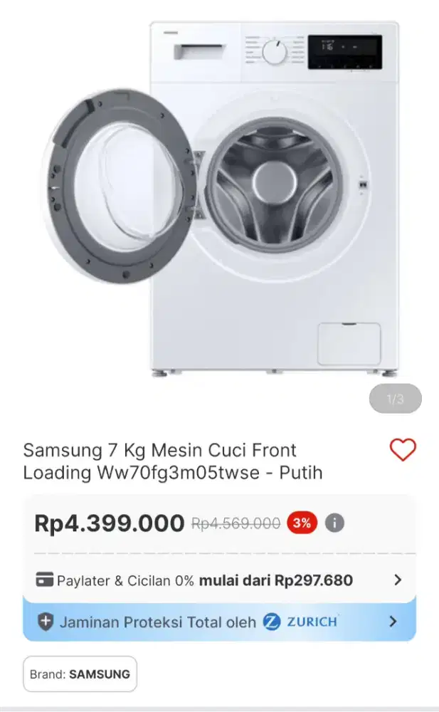 Mesin cuci samsung ww70 terbaruu
