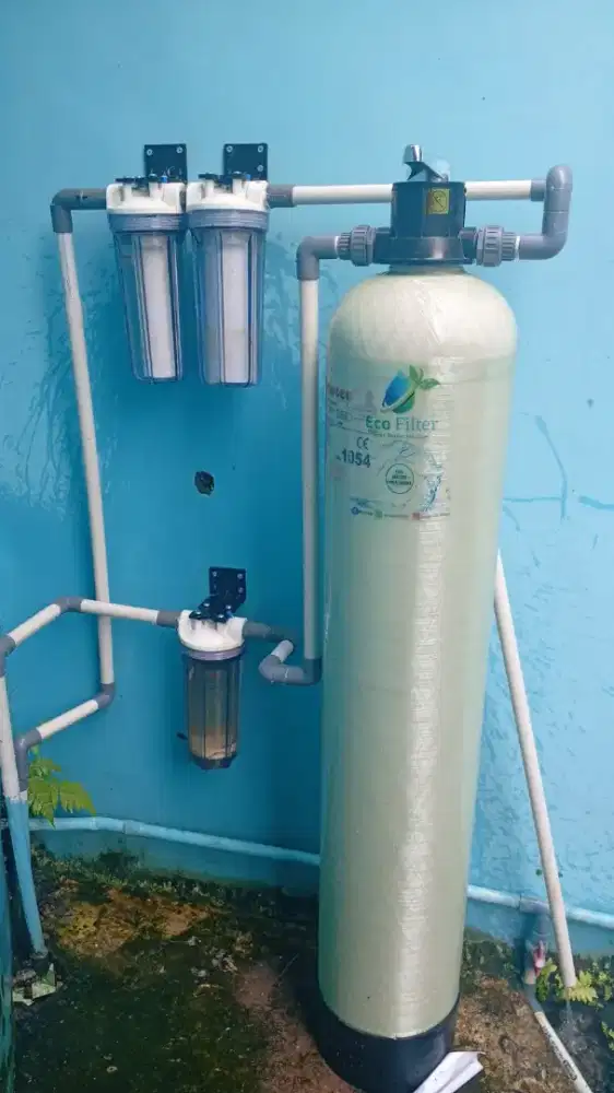 Filter Air Sumur yang berbau, berminyak dan menguning jika didiamkan