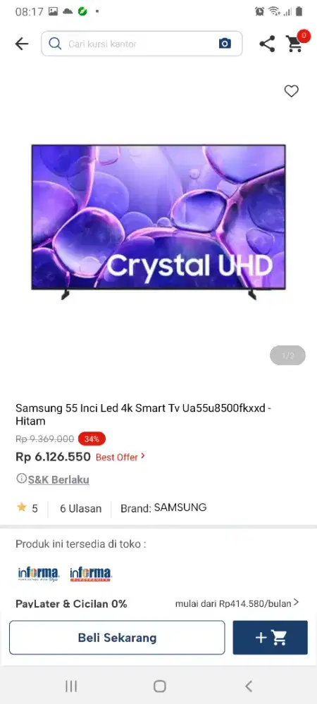Samsung smart tv 55inch