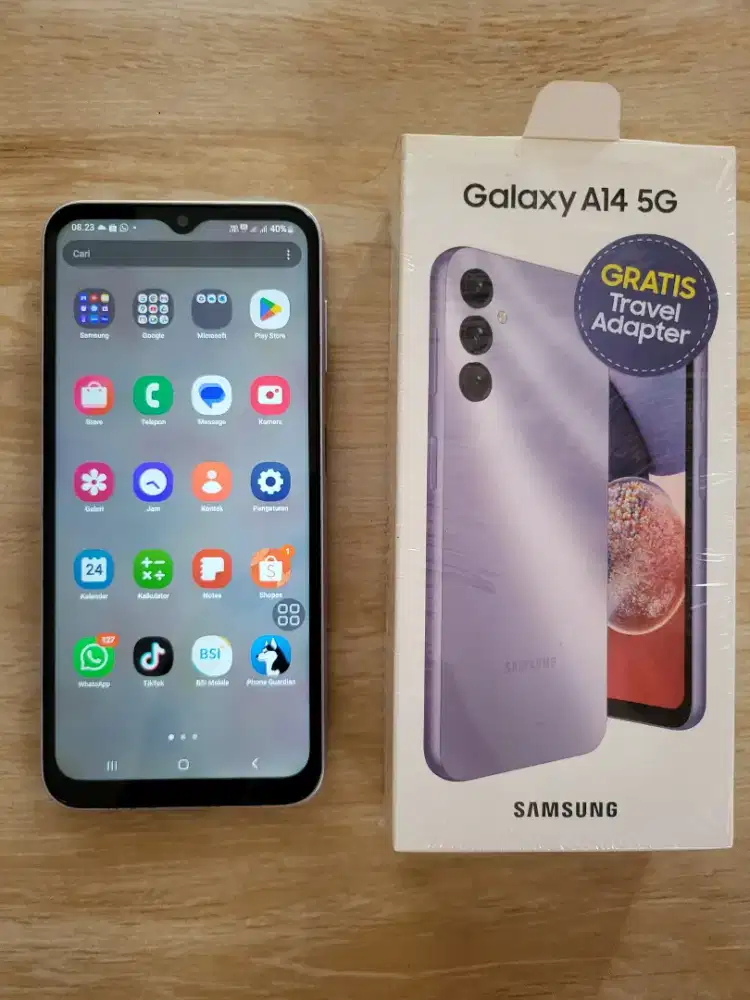 Dijual HP Samsung A14 5G 6/128Gb Full Set mulus beli dari baru