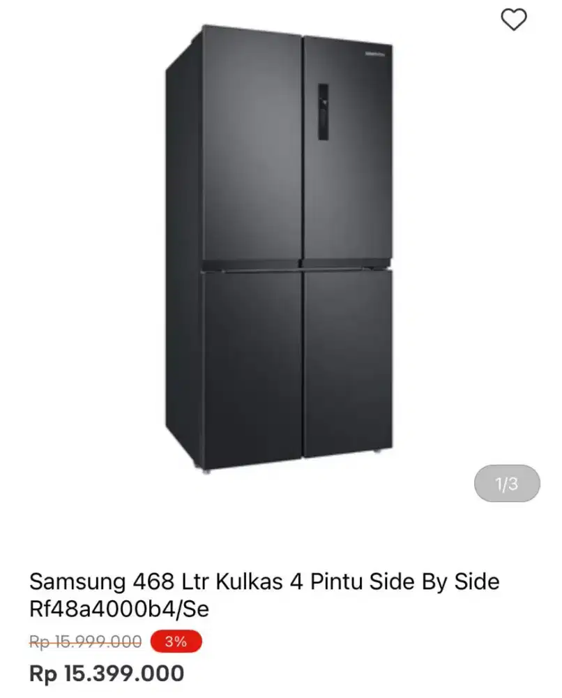 KULKAS SAMSUNG SBS 4 PINTU RF48A4000B4/SE 468LTR