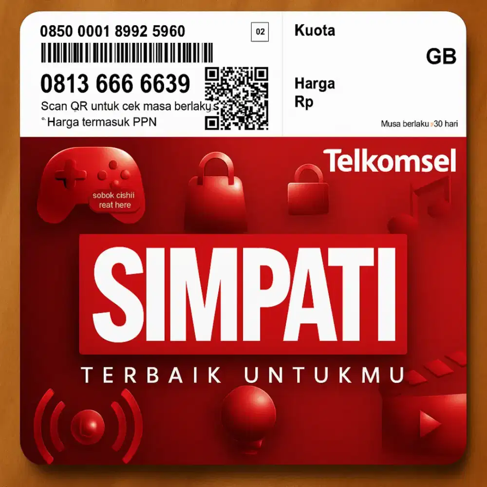 Nomor Cantik Simpati 11 Angka 66666 Panca