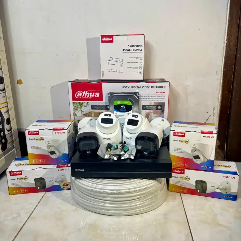 PAKET PASANG KAMERA CCTV KOMPLIT DAHUA