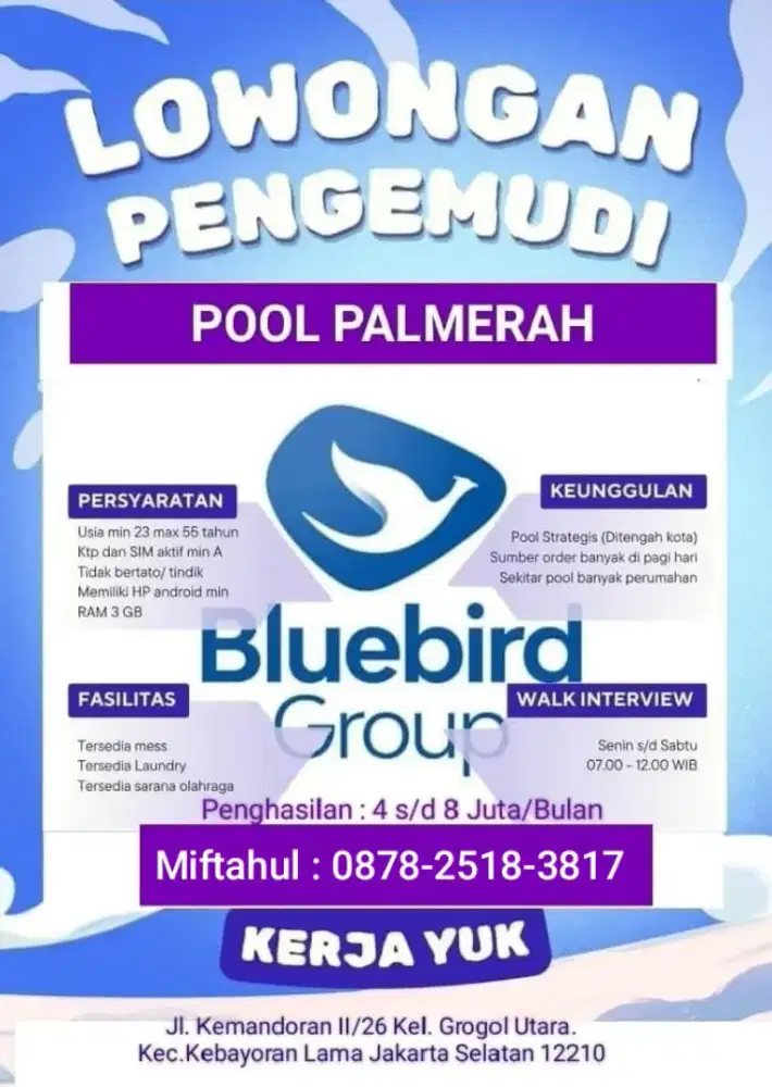 Lowongan Kerja Driver Bluebird