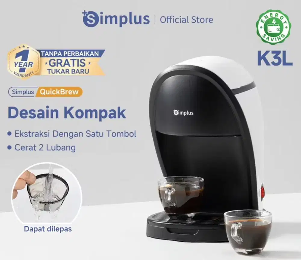 Simplus Coffee Maker Mesin Kopi 250ml Multifungsi Mesin Pembuat Kopi