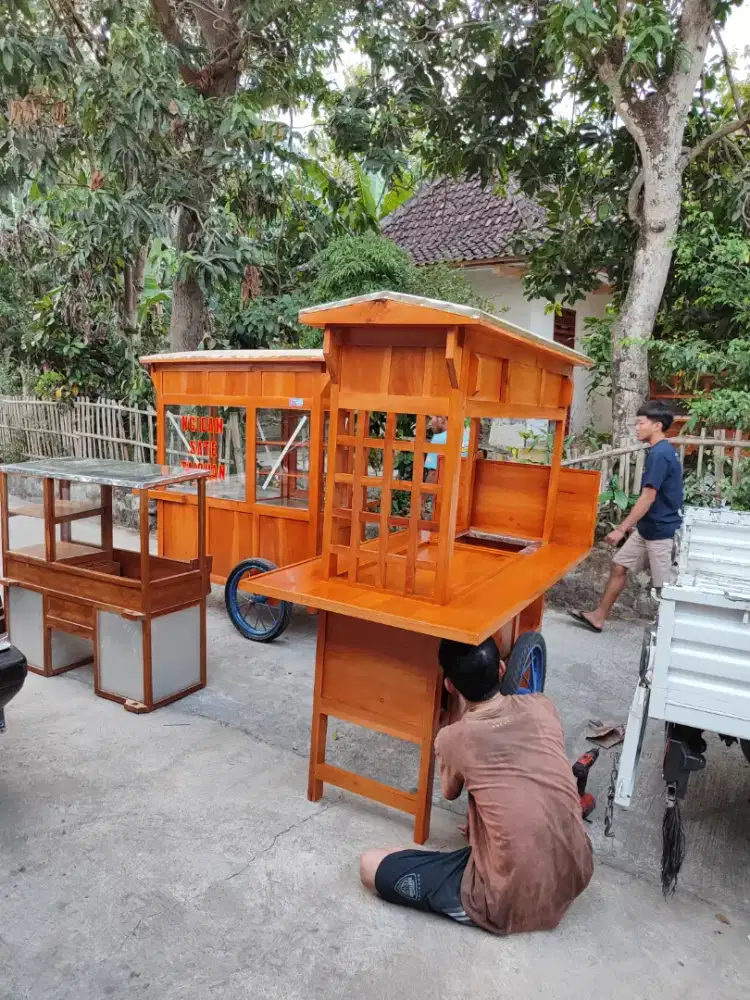 Jual Gerobak Angkringan, Bakso, Mie Ayam, Bubur, Sate, Soto, Pecel dll
