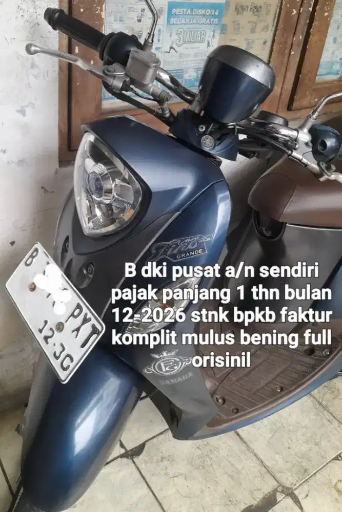 Yamaha Fino grande 2017 LED iss indailing stop blue core 125 cw asli