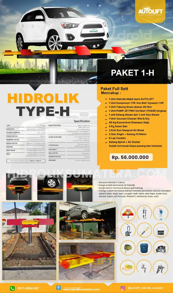 TERBARU PAKETAN CNP 1 HIDROLIK MOBIL TIPE H HP