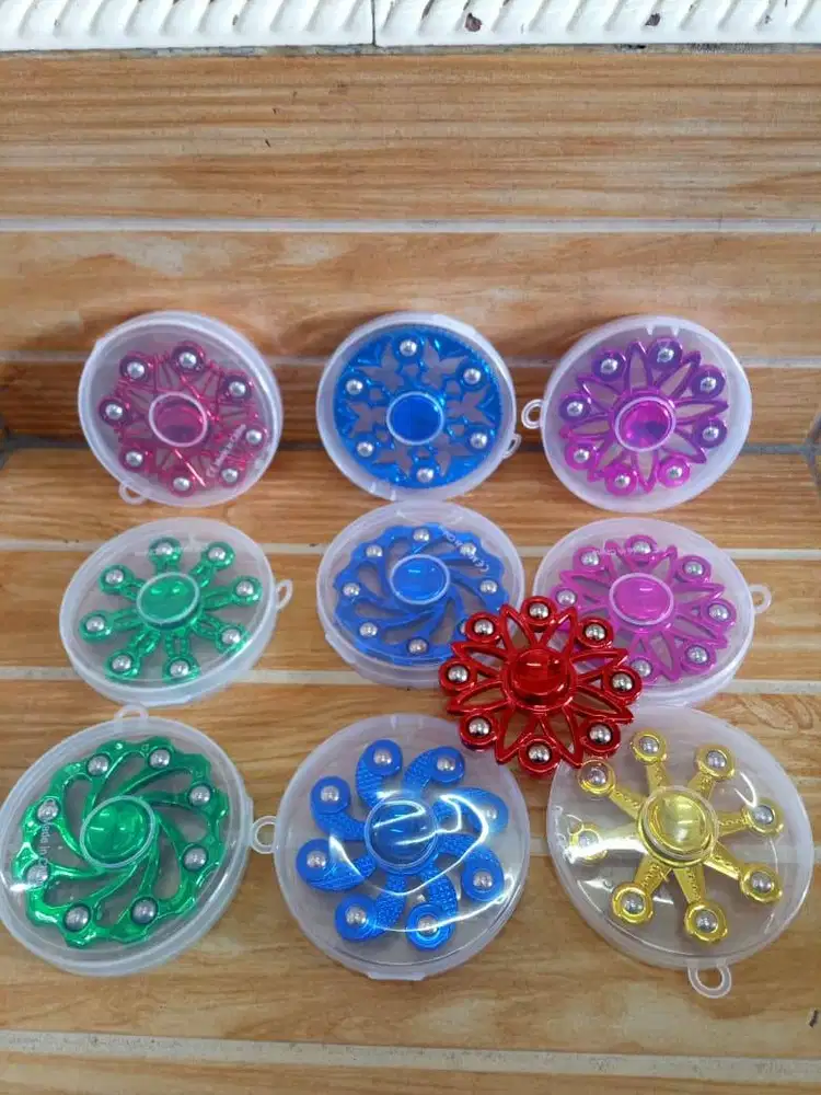 mainan anak spiner box mika bulat