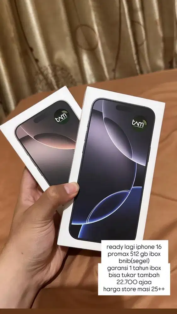 iphone 16 promax 512 gb ibox bnib baru