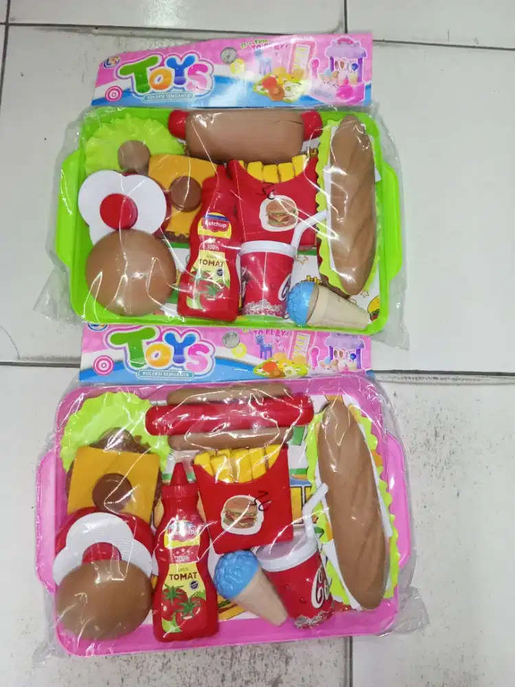 Mainan Anak Nampan Fast Food Set