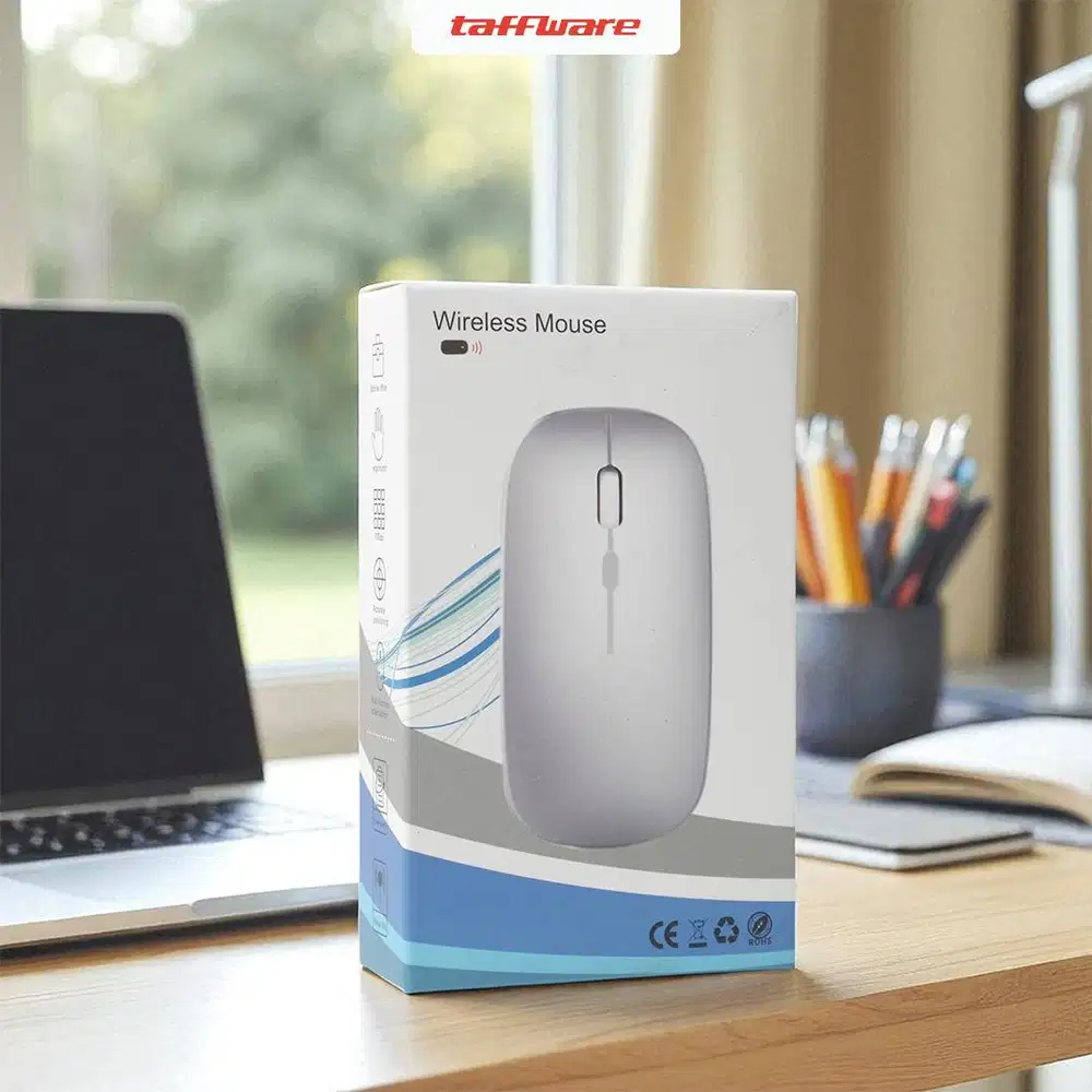 Mouse Wireless Bluetooth 5.0 USB 2.4GHz Silent Click Batrai Cas Type C