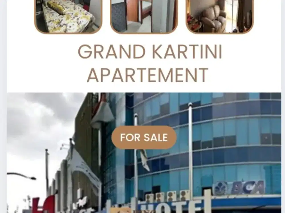 JUAL CEPAT!STRATEGIS COCOK BUAT INVESTASI HARGA TERBAIK 2BR APARTEMEN GRAND KARTINI