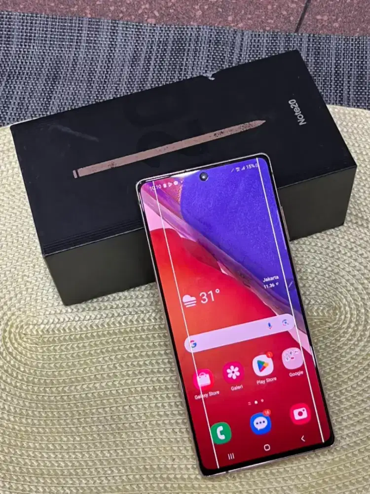 Samsung Note 20 5G 8/256GB
Kelengkapan unit dusbuk only
Body mulus