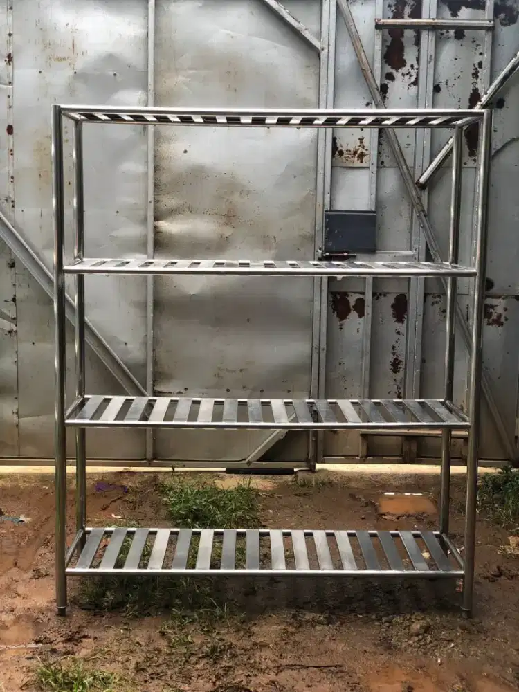 Mau  Dapur Naik kelas,Rak 4 Susun tirisan
Uk 150x50x180
Bahan tebal