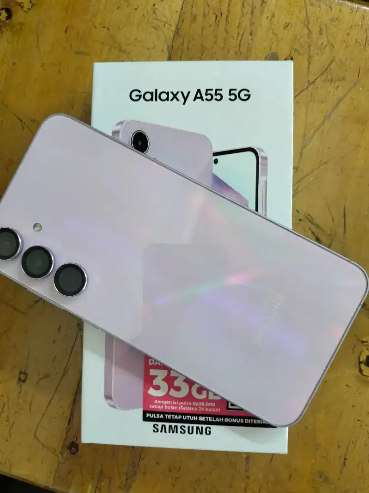 jual samsung a55 5G 8/256 fullset mulus